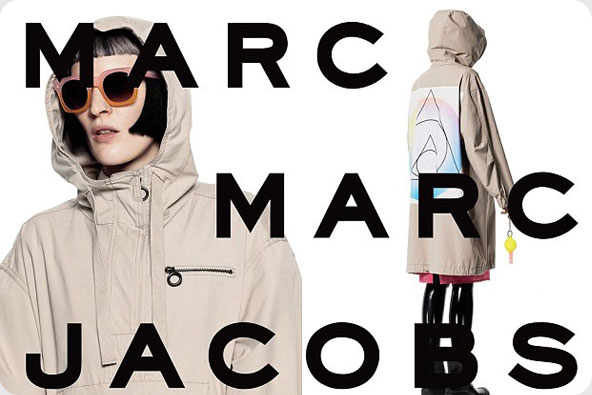 Occhiali da sole particolare forma squadrata bicolore Marc by Marc Jacobs